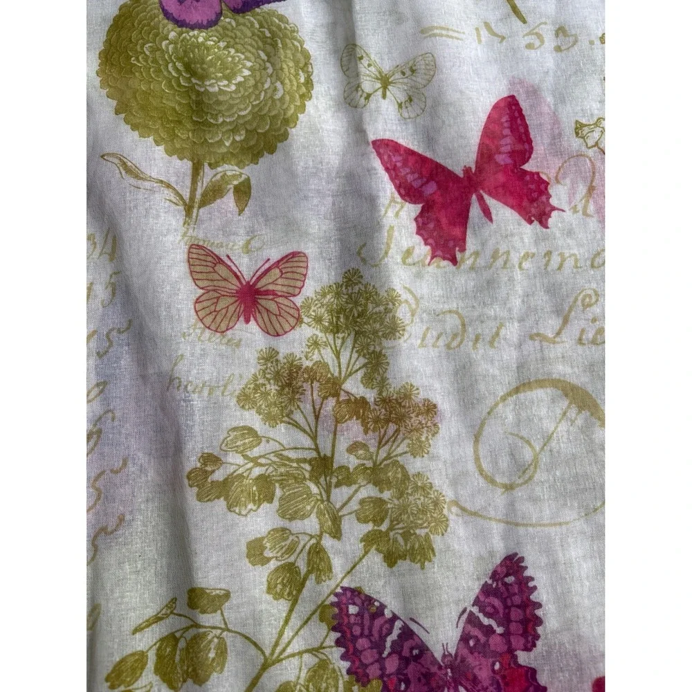 Butterfly Botanical Grommet Curtains 54x62 Multicolor Cottagecore Whimsigoth